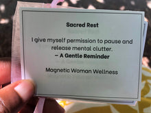 Load image into Gallery viewer, Magnetic Woman Wellness™ Gentle Reminder Jar (Sacred Rest Collection)